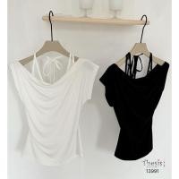 ราคา เสื้อยืดผ้านิ่ม ดีเทลต่อซ้อนสายเดี่ยวลูกไม้คิดในตัว ผูกเข้าคล้องคอสวยๆเลยค่ะ ผ้านิ่มมาก ใส่สบาย (44106645687)