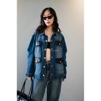 ราคา เสื้อเชิ้ตยีนส์กระเป๋า 4 ใบปกหนัง (43225085491)