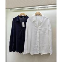 ราคา เสื้อเชิ้ตผ้าลินินแต่งคอลูกไม้ (43105496170)