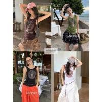 ราคา ꫛꫀꪝ T shirt เสื้อกล้ามตัวยาว ลายสกรีนน้องแมวสุดเก๋ มาพร้อมสายรัดเอวฟิลโบฮีเมี่ยน สวยเกาหลีเกาใจมากๆค่ะ (42652940759)