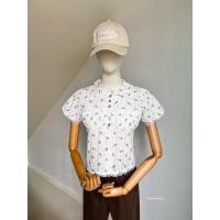 ราคา เสื้อคอบัวแขนตุ๊กตา แต่งกระดุมหน้า เพิ่มลูกเล่นเย็บย่นตรงหน้าอก และด้านหลัง ผ้าตออลตอลพิมพ์ลายดอก (42560695323)