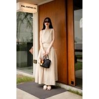 ราคา Maxi เดรสแขนกุด ชายระบาย เชือก (42273296026)