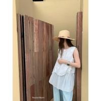 ราคา Korea 3D pop up Blouse เสื้อแขนกุดผ้าลูกไม้ลายสวย ดีไซส์สวย แต่งชายระบาย (42205499855)