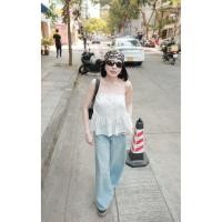 ราคา ꫛꫀꪝ Lace Top สายเดี่ยวสุดคิ้วท์ แต่งขอบลูกไม้ช่วงอกเพิ่มความคิ้วท์ งานเกาหลีใส่ง่าย ดีเทลช่วงชายแต่งระบายเล็ก (42101874080)