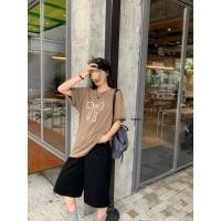 ราคา เสื้อคอกลม แขนสั้น ทรงOversize ด้านหน้าสกรีนลายโบว์ ด้านหลังปัก ผ้าฟอกเนื้อดี งานสวย ใส่ได้บ่อย (41758308289)