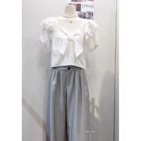 ราคา เสื้อลูกไม้แขนระบายดีไซน์เย็บแต่งโบว์หน้า ด้านหลังเป็นสม็อคยืดตามตัว (41350654085)