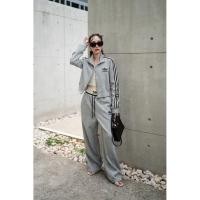 ราคา Set เสื้อวอร์มแถบไหล่ปัก adi das แขน กางเกงขายาวขอบเอว adi das (40976477921)