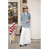 ราคา เสื้อเชิ้ตยีนส์กระเป๋าอก กระดุมทอง (40963746081)