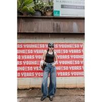 ราคา ꫛꫀꪝ Balloon Faded Jeans กางเกงยีนส์ทรงบอลลูนรุ่นใหม่ ดีเทลขากางเกงโค้งพองๆ ช่วงน่องและแคบเล็กน้อยที่ปลายขา (40951884941)