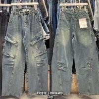 ราคา NEW Korea cargo denim jeans กางเกงcargoฟอกเฟดสวย ทรงcargoเท่ห์ๆเลยค่าา ผ้ายีนส์ฟอกอย่างดี (40615554501)