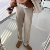 ราคา Everyday look knitted trousers กางเกงไหมพรม ทรงขากระบอก เอวยืด ดีเทลตีเกร็ดด้านหน้า ทรงสวย เนื้อผ้าทอแน่น (40125245681)