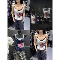 ราคา เสื้อกล้ามพิมพ์ลายเท่ห์ๆ ดีเทลเกร๋ๆ ทำเป็นเลเยอร์ คอถ่วง สายบิดเกลียว คือเกร๋ มาก 2 ชั้น งานนำเข้า (29789191966)