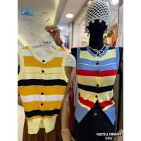 ราคา New Korea stripe knitting top เสื้อแขนกุดนิตลายทาง สลับสีสีสวยทุกสีค้าา แนะนำเลยยยย (29638600122)