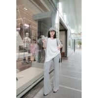 ราคา ꫛꫀꪝ Stretch Slim fit Pants กางเกงผ้ายืดขายาวทรงขาม้านิดๆ เอวใส่แบบพับช่วงเอวลงหรือไม่พับก็ได้ เอวยางยืดใส่สบาย (29490765788)