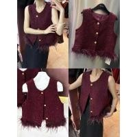 ราคา ? ? ? ? ? ? ? ? ? ? ? ? ? ? ? ? ? เสื้อvestแขนกุด ผ้าทวีตแต่งขนๆตรงปลายเสื้อ งานสวยดูแพง ตัวเสื้อมีซับในอย่างดี งานนำเข้า (29124838117)