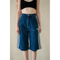 ราคา กางเกงยีนส์ขา 3 ส่วน แถบข้างปัก adid as (28789439376)