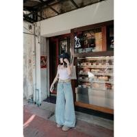 ราคา ꫛꫀꪝ Wide Jeans กางเกงยีนส์ทรงกระบอกใหญ่ มาพร้อมเข็มขัดเส้นใหญ่ ทรงสวยเบสิคใส่ง่าย เนื้อยีนส์ฟอกนุ่มพรีเมี่ยม (28674953115)