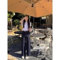 ราคา กางเกงยีนส์ทรงเอวสูงขากระบอกผ้ายีนส์อย่างดี ผ้ายืดเยอะใส่แล้วเป็นทรงสวยเลย (28606295003)