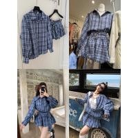 ราคา เซท2 ชิ้นเสื้อเชิ้ตลายสก็อตเเขนยาวเเต่งกระดุมเงินหัวใจ น่ารักมาก งานนำเข้า มาพร้อมกระโปรงมีซับในกางเกง (28431357064)