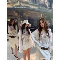 ราคา ? ? ? ? ? ? ? ? ? ? ? ? ? ? ? ? ? เสื้อแขนยาวผ้าสลาฟ ทรงoversize พิมพ์ลายดาว ติดเพชร ใส่แมทช์น่ารักๆ สบายๆ สไตล์เกาหลี งานนำเข้า (28289194729)