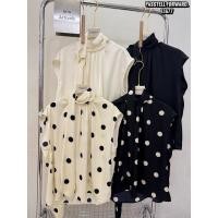 ราคา New Korea satin blouse เสื้อซาตินแขนกุดผ้าดีมาก ดีเทลแต่งสายผูกหน้า (28180471207)