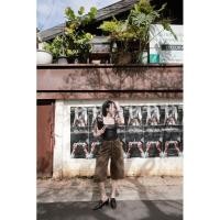 ราคา ꫛꫀꪝ Leopard Cargo กางเกงยีนส์คาร์โก้ขา5 ส่วน แต่งกระเป๋าข้าง ดีไซน์เก๋สุดชิคค่ะ เป็นทรงเอวต่ำนะคะ ผ้ายีนส์ฟอกลายเสือ (28177633650)