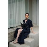 ราคา เดรสยีนส์แขนยาวกระเป๋าข้าง กระดุมทอง (27239233478)