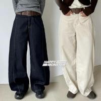 ราคา ? ? ? ? ? ? ? ? ? ? ? กางเกงยีนส์ทรงบอลลูนเนื้อผ้าไม่หนาไม่บางกระเป๋าหน้าแต่งเย็บตะเข็บข้างกางเกง (26621060916)