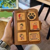 ราคา Snoopy Notebook Retro Snoopy Cowboy A7 สมุดโน๊ตแบบหลวมสไตล์อินหนังหัวเข็มขัดแม่เหล็กไดอารี่นักเรียน (56551513843)