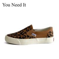 ราคา รองเท้าผ้าใบลายเสือดาวสําหรับผู้หญิงรองเท้าลําลองแบบสวมเก๋เกาหลี (26681180377)