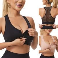 ราคา ผู้หญิงs Seamless Front Zipper Sports Bras Wireless Plus Size Yoga Bras Breathable Hollow Mesh Fitness Tops (44275436781)