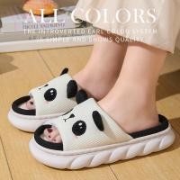 ราคา รองเท้าแตะสัตว์น่ารักสําหรับบ้าน รองเท้าแตะวัวกบแพนด้าเปิดผ้าลินินที่มีด้านล่างหนา (27816156821)