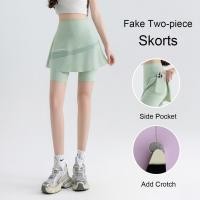 ราคา ผู้หญิง กระโปรงออกกําลังกาย Yoga Running Skorts สําหรับแบดมินตันและปั่นจักรยาน (26183627463)