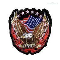 ราคา for American Eagle Badge Punk Rock Bike Patch Large Embroidery Biker Patch (9453391521)