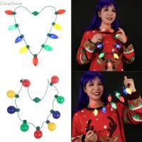 ราคา Zone Christmas LED Light Up Bulb Necklace Christmas Holiday Accessories Party Favor (29411028459)