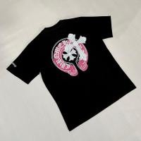 ราคา เสื้อยืดคอกลมisex ลายพิมพ์สีชมพู ทำจากผ้าฝ้าย 100 (46550123097)