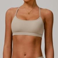 ราคา สปอร์ตบราแห้งเร็วนู้ดแฟชั่นสีขาวพร้อมแผ่นรองหน้าอกสําหรับผู้หญิง (43057256293)