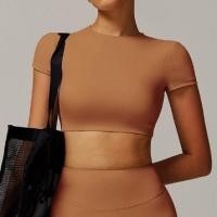 ราคา เสื้อยืดแขนสั้นสำหรับโยคะและฟิตเนส แห้งเร็ว สไตล์สปอร์ตี้ สำหรับผู้หญิง (40020889489)