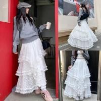 ราคา Korea skirt กระโปรงผ้ามุ้งรุ่นยาว ดีเทลสไตล์เกาหลี ทรงสวย ลุคนี้คือลูกคุณมากๆ มีซับในใส่แล้วไม่คัน เฉพาะกระโปรง (41673374662)