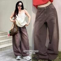 ราคา Trousers กางเกงยีนส์ขายาว สีโทนน้ำตาลม่วงที่ถูกต้อง โทนพรีเมี่ยมสุด ทรงสไตล์เกาหลี ใส่สวย จึ้งมาก งานบินของที่ร้าน (43525864101)