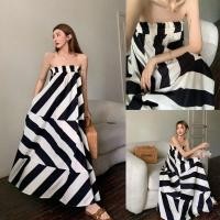 ราคา Strapless dress เดรสยาวเกาะอกทูโทน สไตล์เกาหลี เกาใจ รุ่นนี้น่ารักสุดๆ ดีเทลคุมโทน 2สี ขาว ดำ เก๋มากๆค่าา (26068525343)