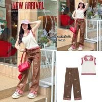 ราคา Jeans Korea กางเกงยีนส์ขายาวปักน้องหมาดีเทลแต่งสก็อตสไตล์เกาหลี สีน้ำตาลที่จริงใจ ทรงสวย ควรมีมากค่าา แนะนำเลยค่าา (25237888521)