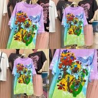 ราคา Vintage OVP เสื้อผ้าฟอกวินเทจ งานมัดย้อมสกรีนจม หน้า หลัง Cotton (25170576331)