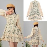 ราคา Mini Dress ชุดเดรสแขนยาวปักดอกไม้ทั้งตัว ทรงเดรสเข้ารูปคุณหนูสุดๆ สินค้าตรงปก พร้อมส่งค่าา (20796328962)