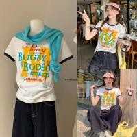 ราคา WG WE เสื้อยืดทรงครอป สไตล์เสื้อวินเทจ สกรีนตัวอักษร ดีเทลลายสวยจึ้ง งานผ้าบางใส่สบาย งานนำเข้า Tag WG WE (26487658508)