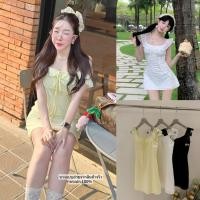 ราคา MINIDRESS มินิเดรสฉลุ สไตล์เกาหลี ใส่ทรงเปิดไหล่ได้ ลุคผู้ดีลูกคุณสุดๆค่าา สีเหลืองละมุนมาก ต้องมีเลยค่าา (25425828767)