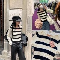 ราคา Knit Crop เสื้อครอปไหมพรมแขนยาว งานทอนุ่ม งานทอ 2Tone ครีม ดำ เนื้อไหมพรมมีความยืดยุ่นได้ตามสัดส่วน เกาหลีเกาใจสุดๆ (24622079523)
