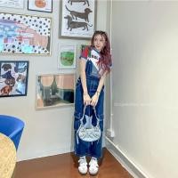 ราคา Denim Overalls ชุดเอี๊ยมยีนส์ขายาว สกรีนดาว แต่งดีเทลกระเป๋าข้าง So Cute มากๆค่าา (25012156852)