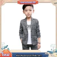 ราคา พร้อมส่ง เสื้อสูทเด็กลายสก๊อตสีเทาลายสก๊อต 3 14 ปี ชุดออกงานเด็กชาย เด็กผู้ชายเซต สูทเด็ก (54151079881)