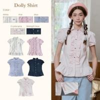 ราคา DAILYLOOK SM Dolly shirt เชิ้ตแขนตุ๊กตา ปกคอบัว มีระบายขอบกระดุม ชายเสื้อ (24844932116)